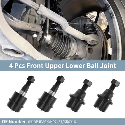 4 x Front Upper & Lower Ball Joints for Dodge Ram 2500 3500