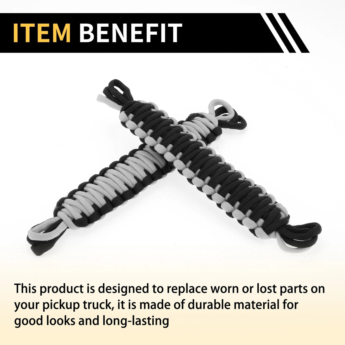 2 x Door Limiting Straps for Jeep Wrangler TJ JK JKU (2007-2018) Black Gray