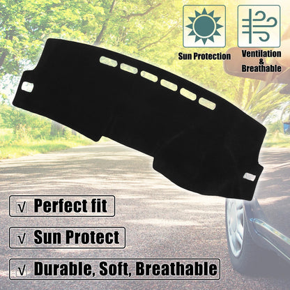 Dashboard Cover Black Polyester Non-slip Mat for Toyota Corolla (2007-2012)