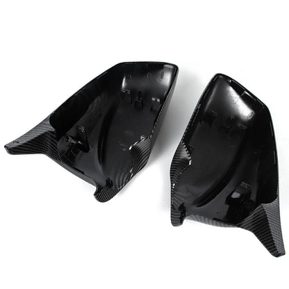 2 x Carbon Look Door Side Mirror Cover Caps for BMW F10 Sedan (2011-2013)