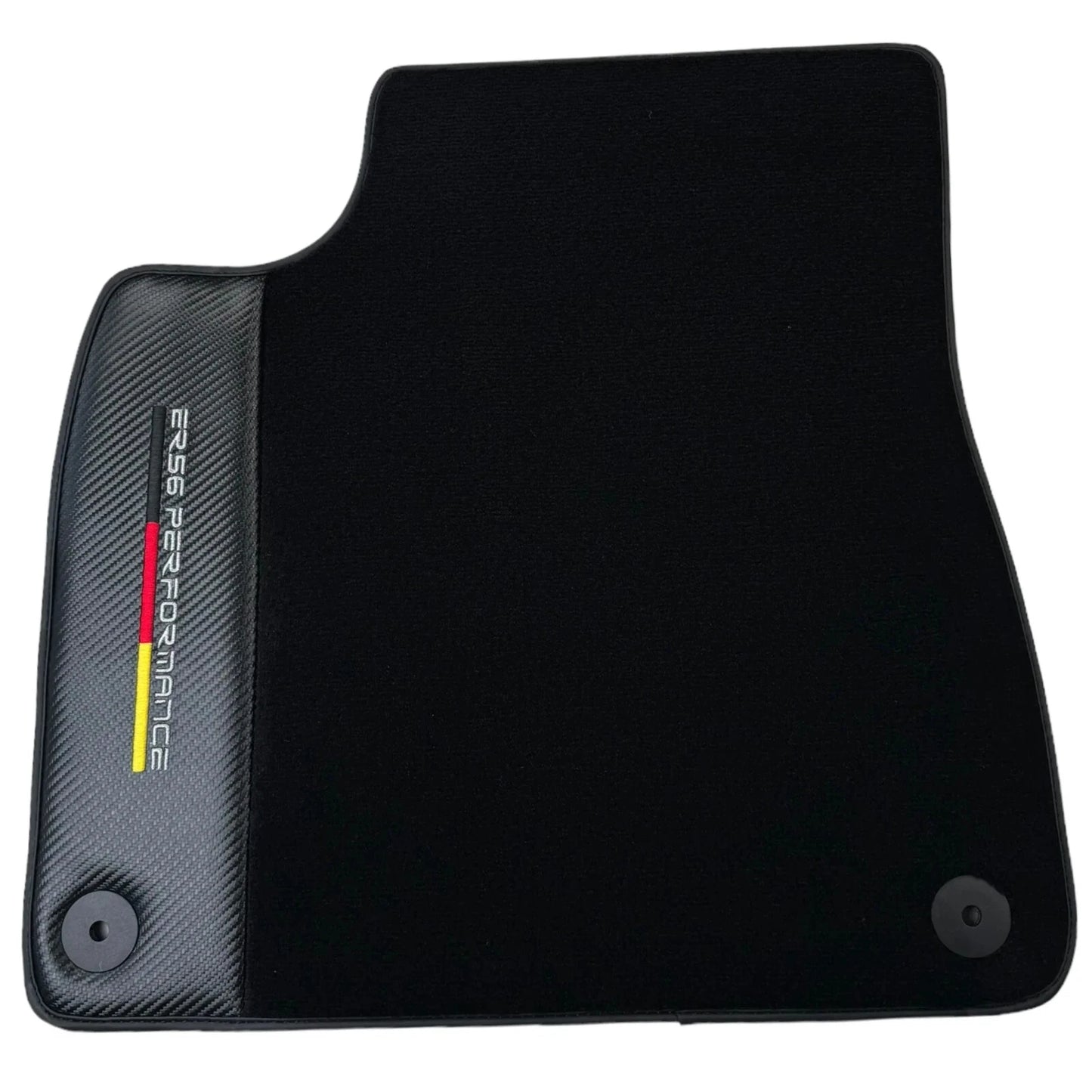 Black Floor Mats for Audi Q3 F3 with Carbon (2018-2024) - 2 x Mats