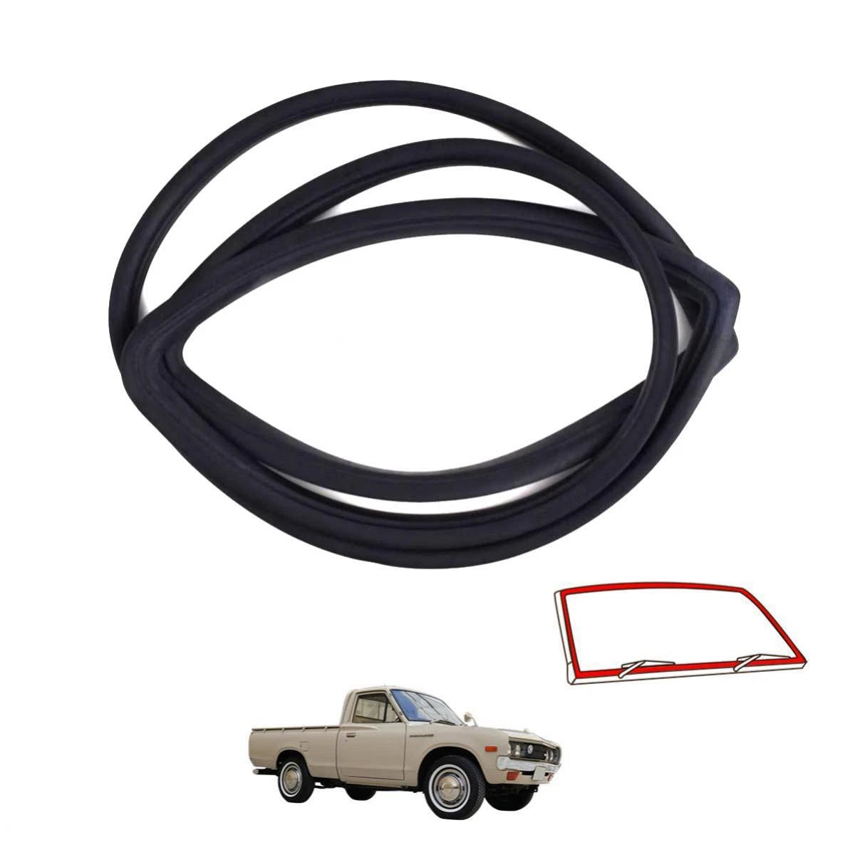 Front Windshield Glass Rubber Seal Belt Fits Nissan Datsun 620 Ute Truck 1972-79