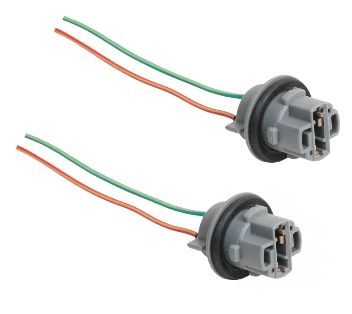 7440 Wedge Car Stop Light Bulb Socket Harness Connector for T20 () x2