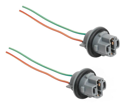 7440 Wedge Car Stop Light Bulb Socket Harness Connector for T20 () x2