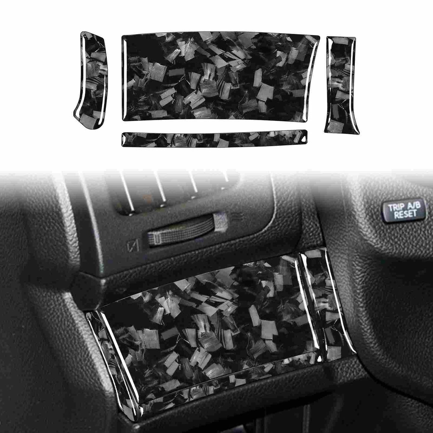 Forged Carbon Fiber Drive Side Dash Panel Trim for Infiniti G37 G25 Q60