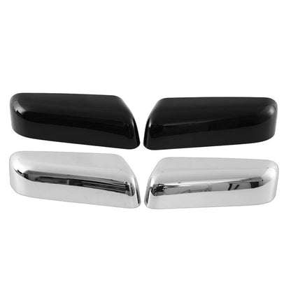Mirror Cover Set for 2009-2014 Ford F150 - 2 x Black Upper Caps