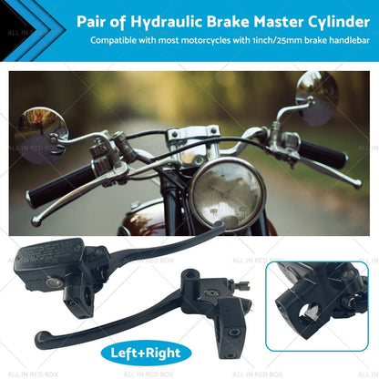 1" 25mm Motorcycle Hydraulic Brake Clutch Master Cylinder Lever for Bike