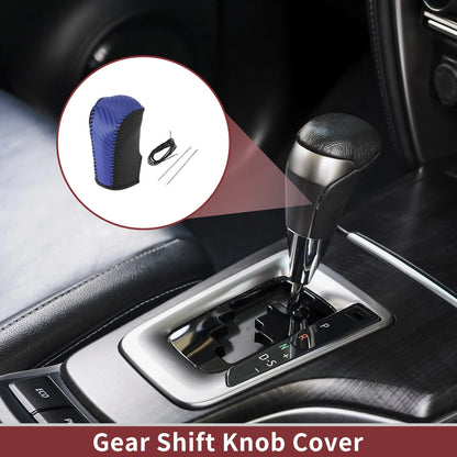 Car Gear Shift Knob Cover for Nissan Murano (2009-2013) Black Blue