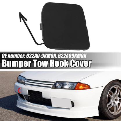 Bumper Tow Hook Cover Cap for Nissan Versa Sedan (2015-2019) Matte Black