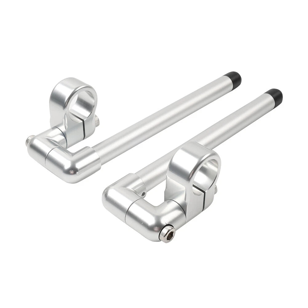 35MM 7/8" Clip-On Handlebar for Universal Cafe Racer - Silver