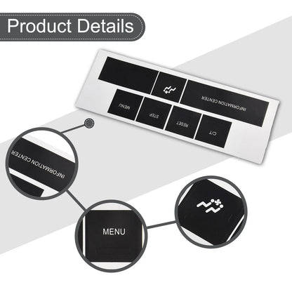 DASH Control Button Sticker in Black Vinyl for CHRYSLER and JEEP