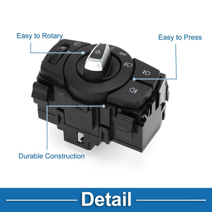 Headlight Switch for BMW 128i 2008-2013 - Plastic Black