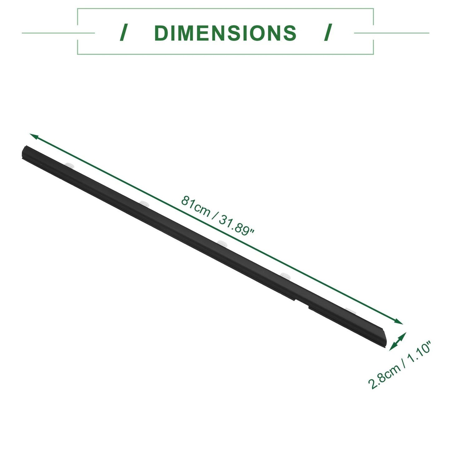 Rear Right Weatherstrip Window Seal for Honda Civic (2012-2015)