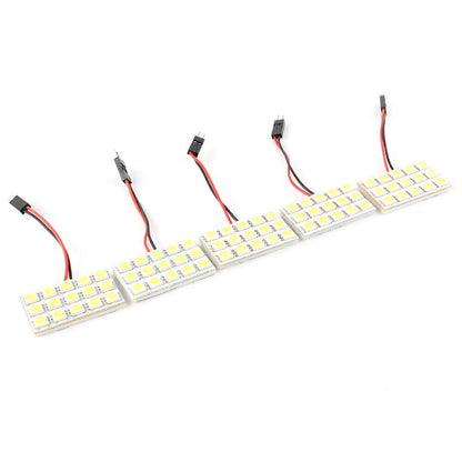 5x White LED 5050 15SMD Dome Lights for Car Interior (Universal)