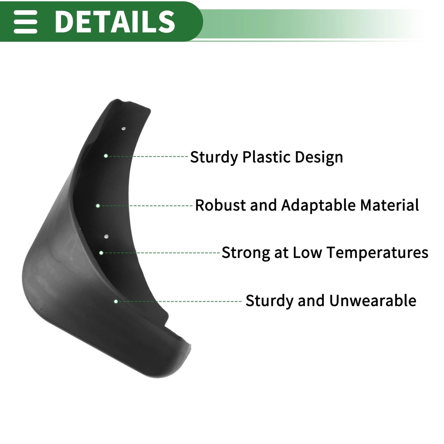 Mud Flaps Splash Guards 1 Set for Mitsubishi Galant (2007-2012)