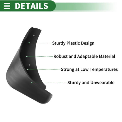 Mud Flaps Splash Guards 1 Set for Mitsubishi Galant (2007-2012)