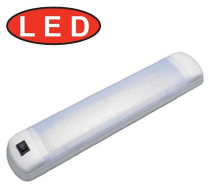 LED Cabin Light Lucky Fluoro Replacement 12/24V 12 LEDs 142 Lumens Switch