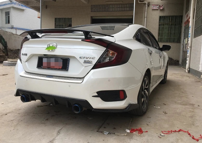 Unpainted ABS Rear Spoiler Wing with LED Light for Honda Civic 2016-2023