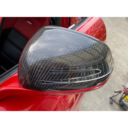Real Dry Carbon Fiber Side Mirror Cover Shell Parts for Benz SLK SLC SL SLS R172