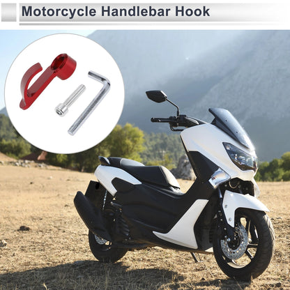 Set Universal Motorcycle Handlebar Hook Load-Bearing Capacity Red
