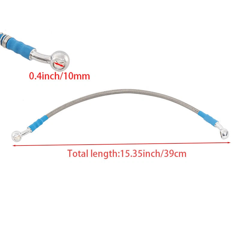 39cm Stainless Steel Braided Brake Oil Hose Pipe for Universal Motorcycles