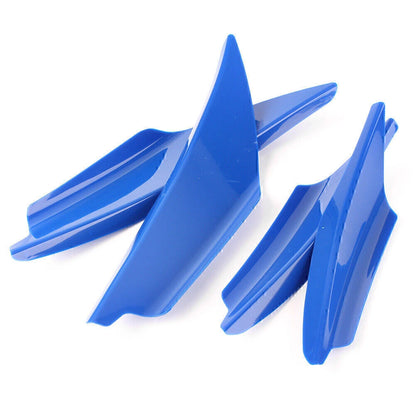 Universal ABS Plastic Front Bumper Canards Splitter Fins Spoiler for Car