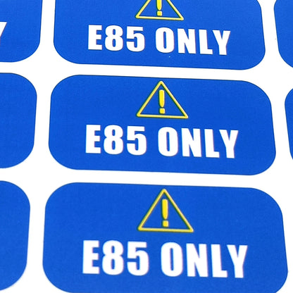 E85 Gasoline Fuel Tank Sticker Decal for Gas Gas 24 pcs 1x2 inches