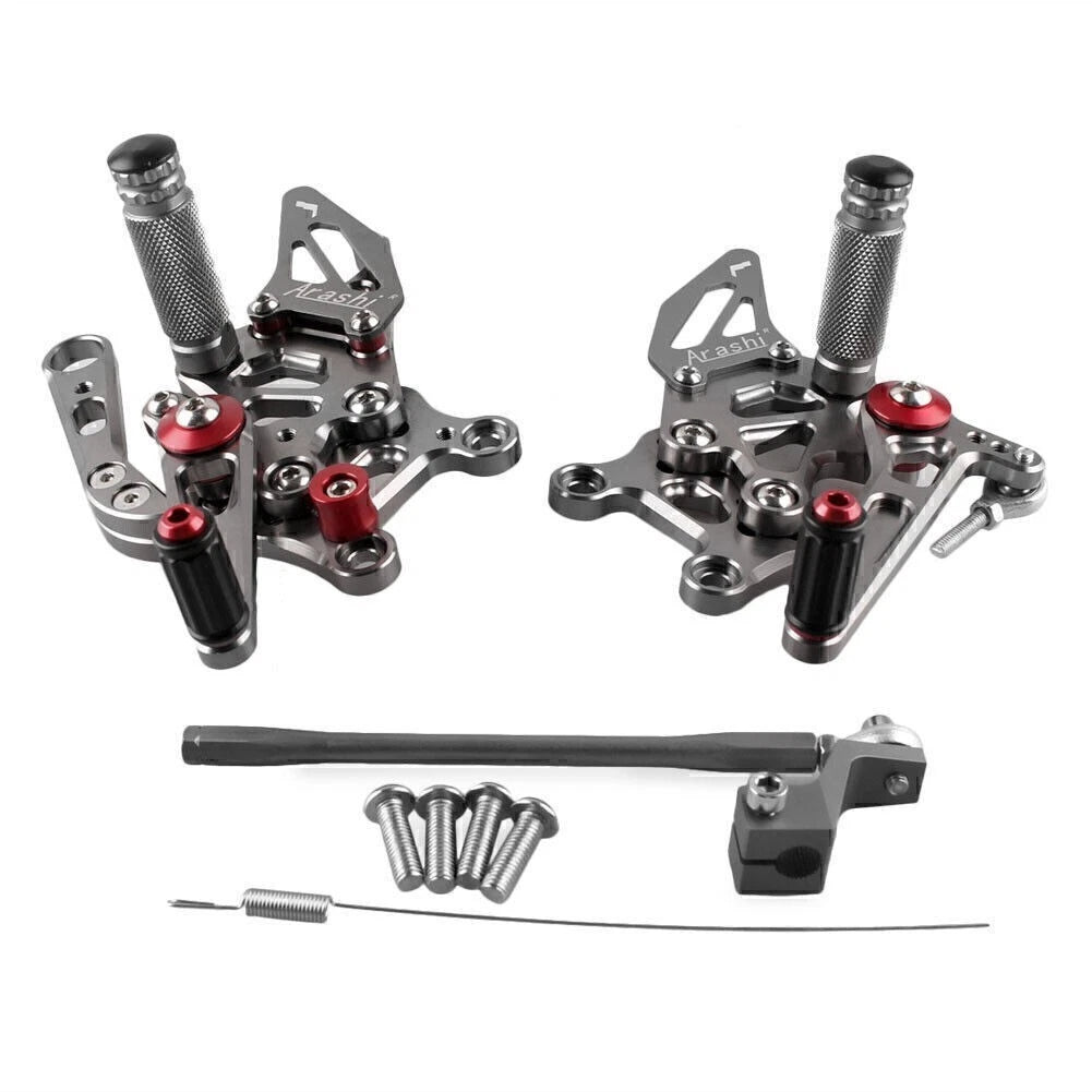 Rearset Foot Pegs for Aprilia RSV4 2009-2011 - Grey