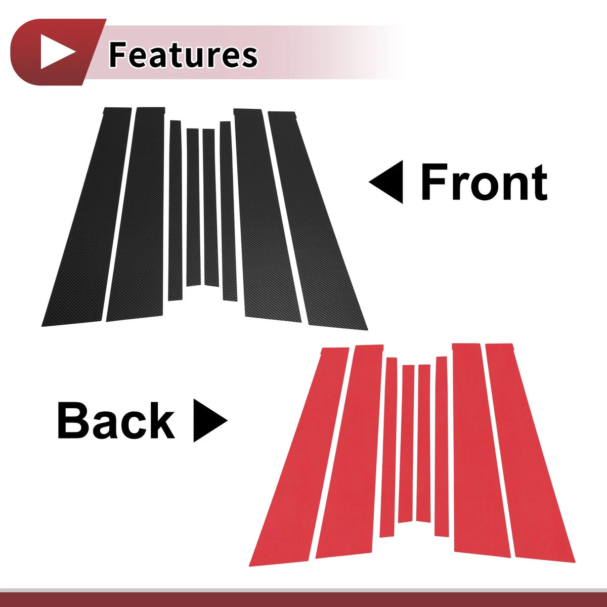 Door Pillar Window Trim for Nissan Tiida 5-Door Hatchback (2004-2014)
