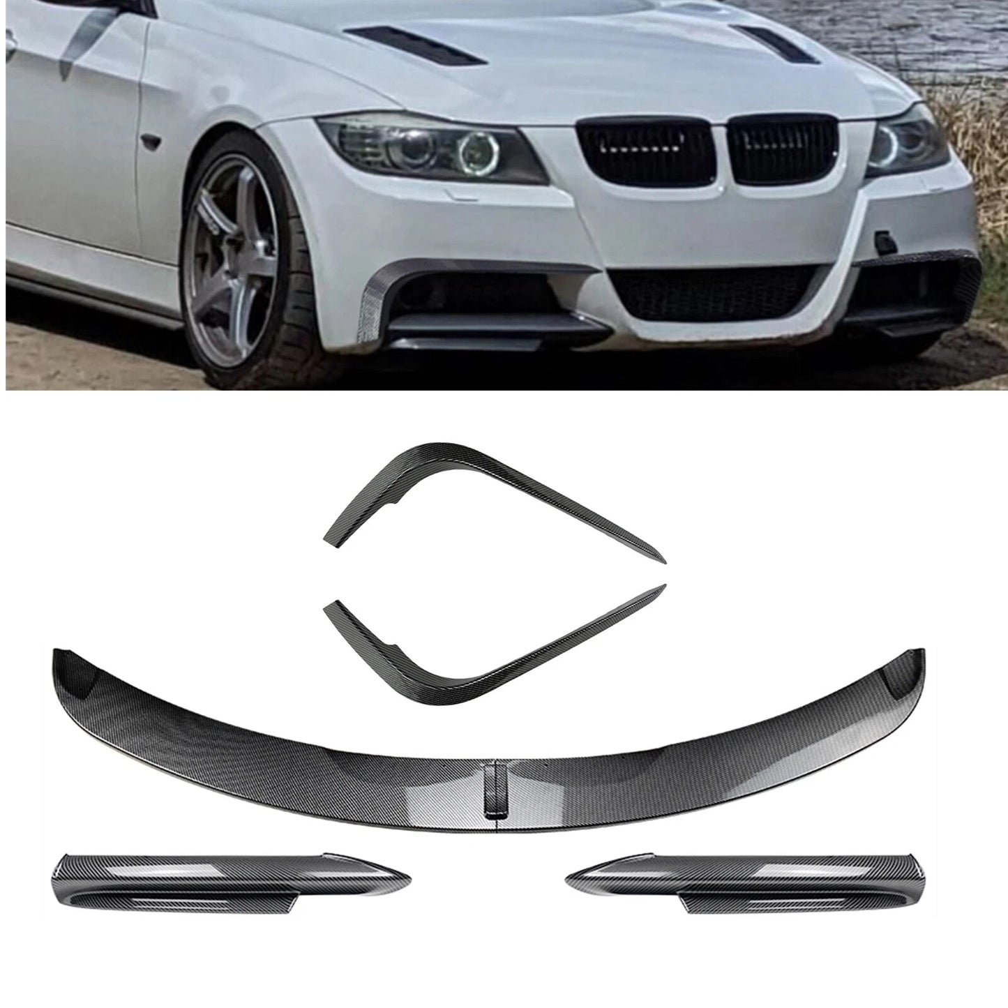 Front Spoiler Lip for BMW E90 E91 M-Tech (2005-2008)