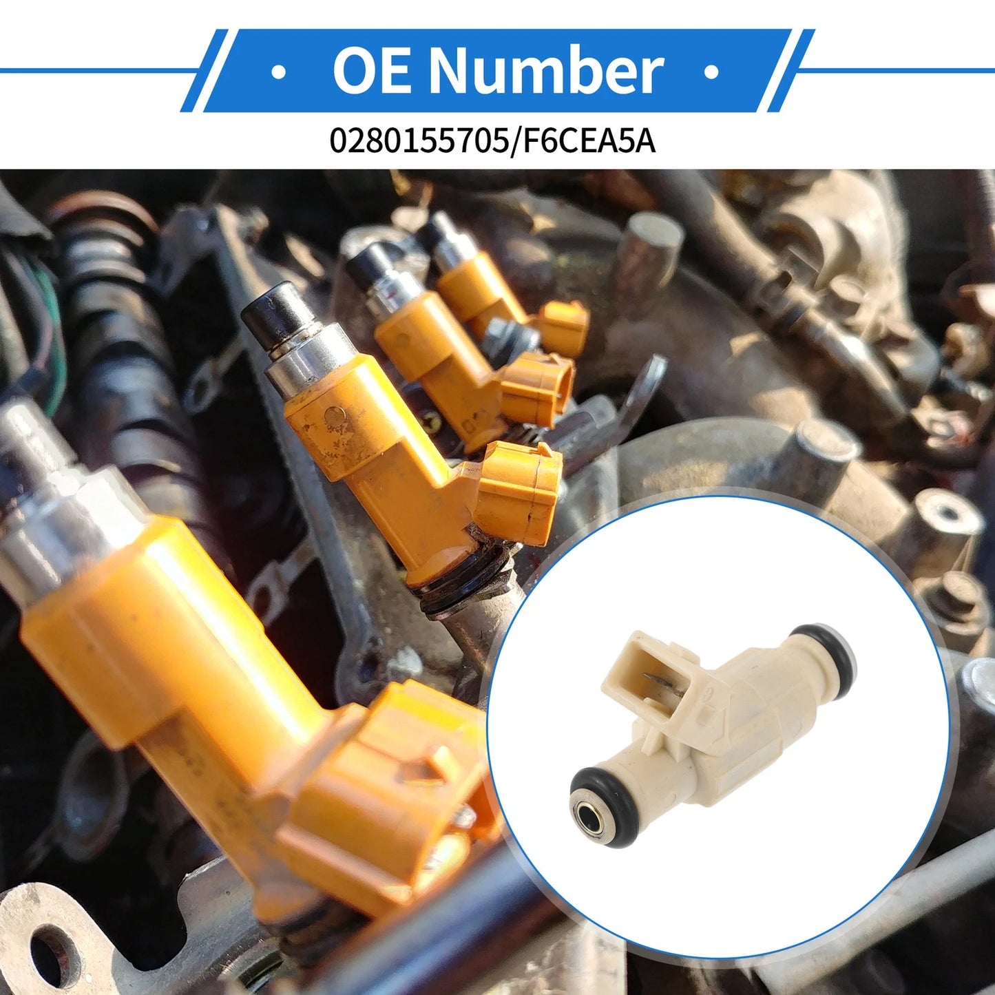 Fuel Injector for Ford Escort 1997-2002 (1 x No.0280155705/F6CEA5A)