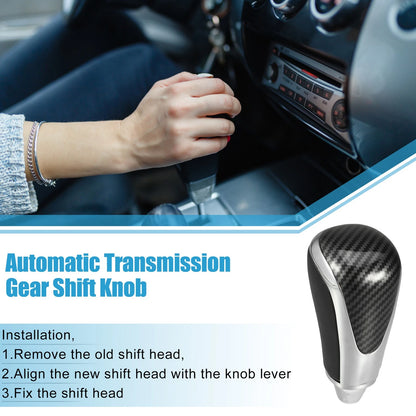 Automatic Gear Shift Knob Black Carbon Fiber for Toyota Hilux (2005–2012)
