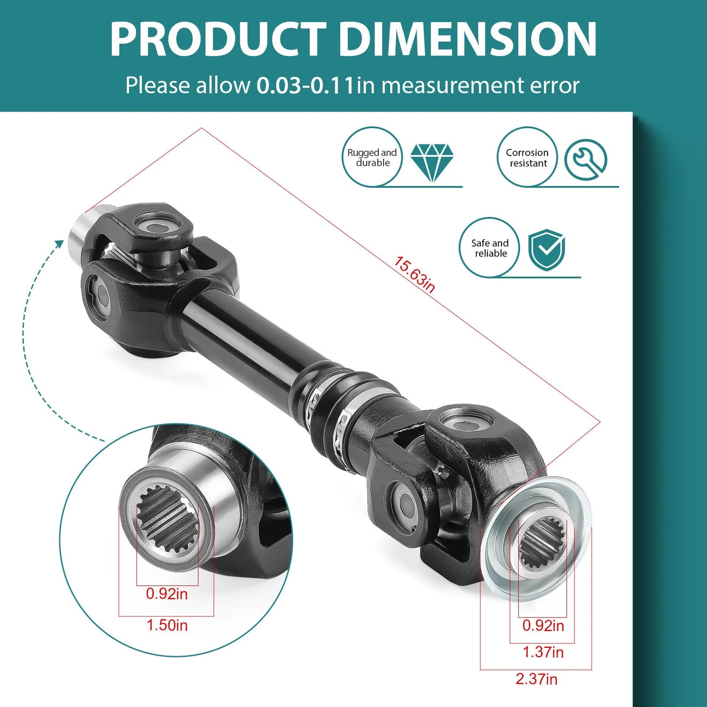 Rear Propeller Drive Shaft for Can-Am Outlander/Commander 2010-2023