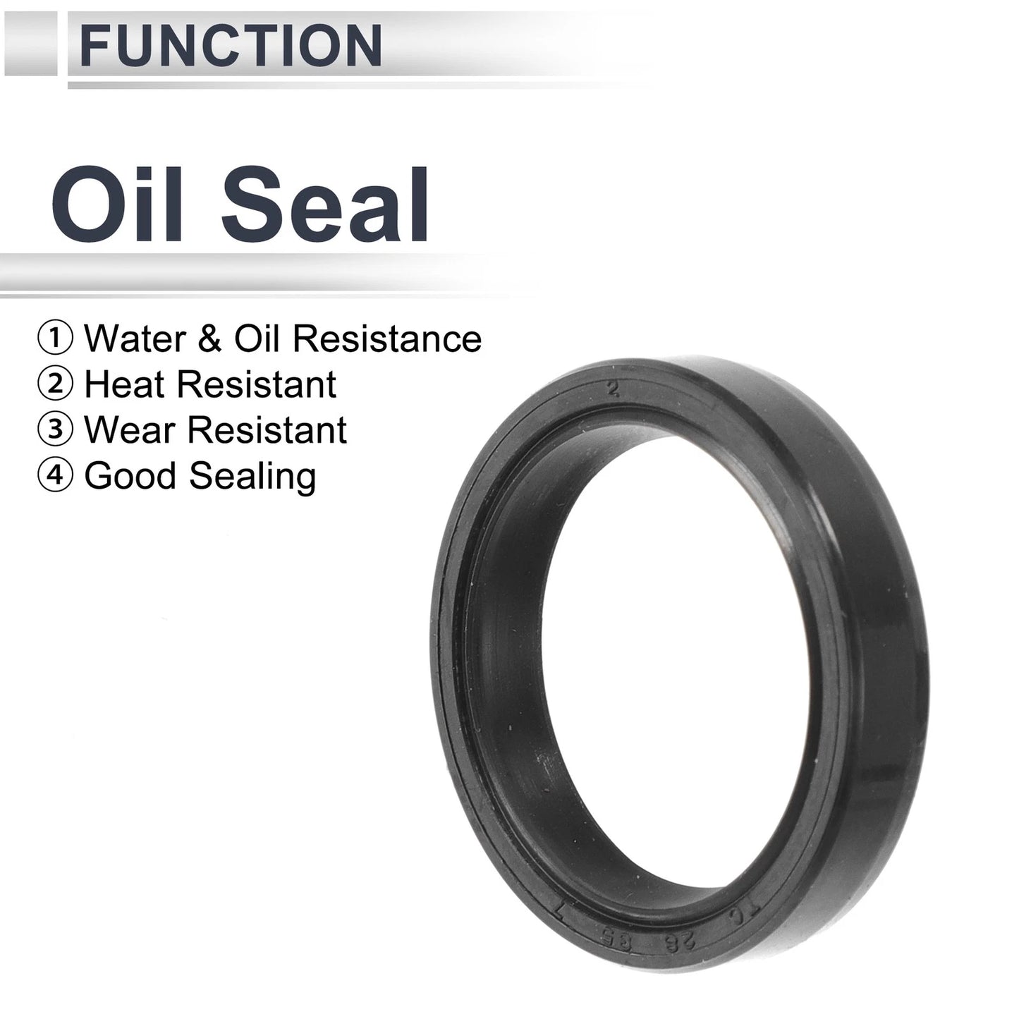 Oil Seal Rotary Shaft Seal TC Ring Nitrile Rubber 28x35x7mm Black 5 Pcs