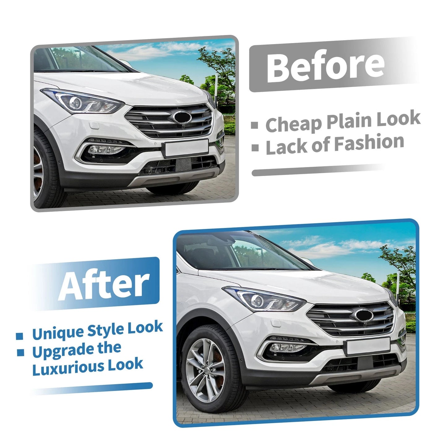 Lower Front Bumper Grille for Hyundai Santa Fe (2013-2016)