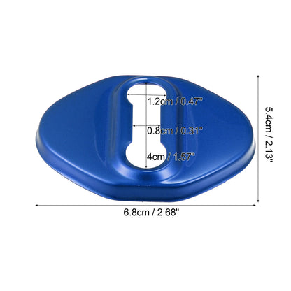 4 x Car Door Lock Latch Covers for Ford Focus (2019-2021) - Blue Protectors
