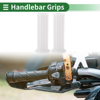 1 x 25mm Motorcycle Hand Grips Cover Handle Bar Throttle Grips TPU White