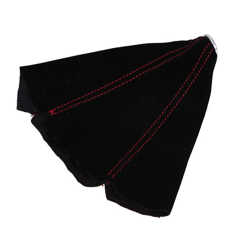 Universal Black & Red Gear Shift Knob Boot Gaiter Cover for Car
