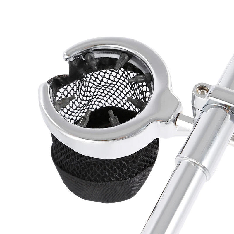 Handlebar Cup Holder for Harley Universal Metal Drink Mesh Basket