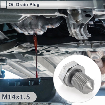 Set M14x1.5 1.18in Oil Drain Plug with Gasket for Car Motorcycle
