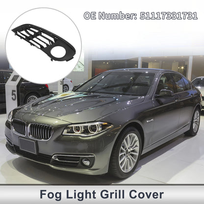 Front Left Fog Light Grill for BMW 528i (2014-2016) - 1 x Black Lens