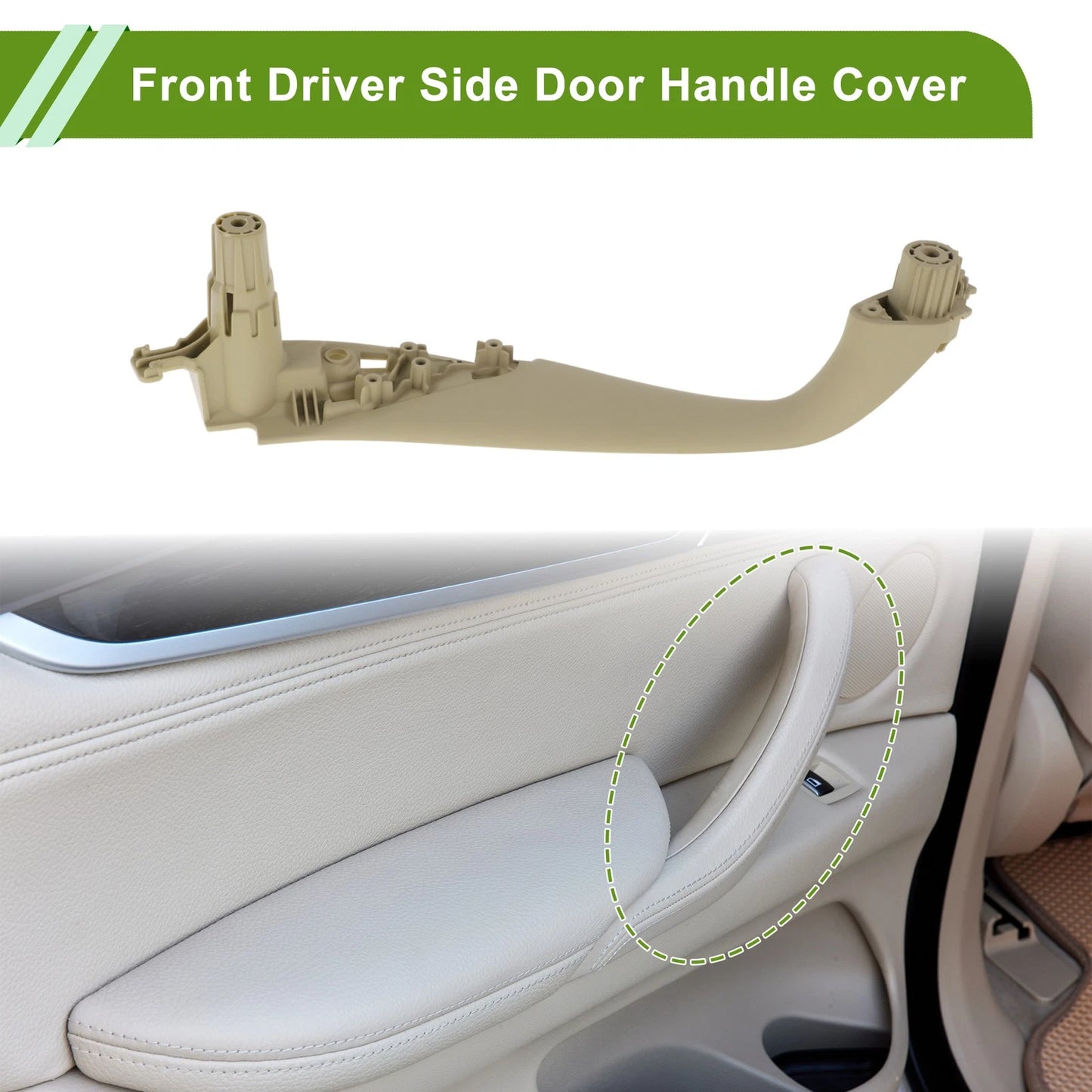 Door Panel Handle Pull Trim Cover for BMW 5 Series G30 (2017-2021) Beige