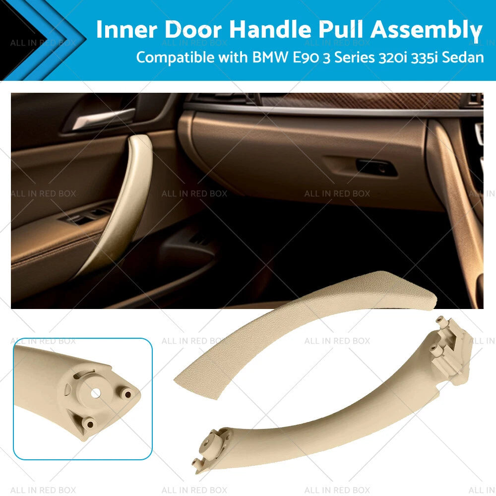 Beige Left Inner Door Handle Pull for BMW E90 3 Series 320i Sedan (2006-2013)