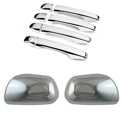 Chrome Mirror & Door Handle Lid Cover Trim for Toyota Sienna (2011-2020) 10 pcs