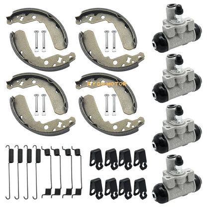 All 4 Front/Rear Brake Wheel Cylinders Shoes for Kawasaki Mule 600 610 SX