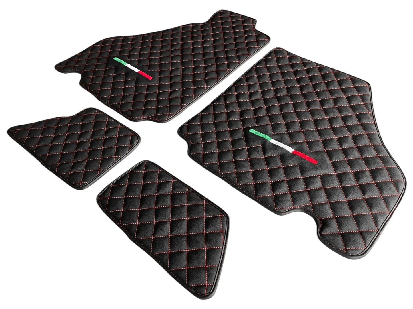 Black Leather Floor Mats for Ferrari 360 (2000-2008) - AutoWin Brand