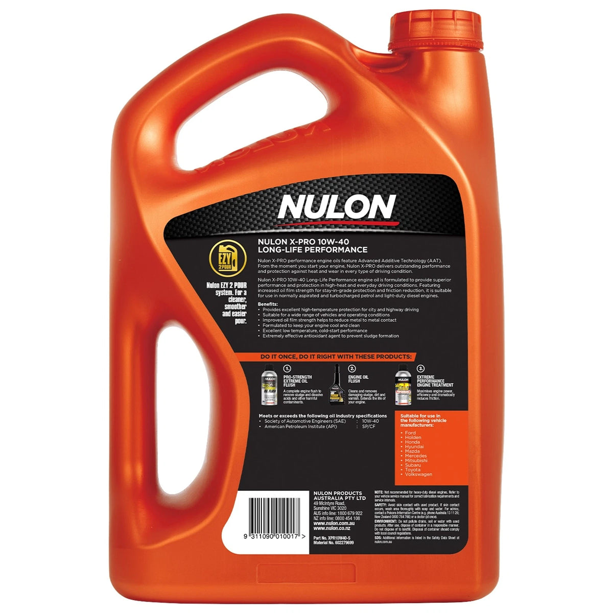 5L NULON X-PRO 10W-40 Long-Life Engine Oil for NULON X-PRO
