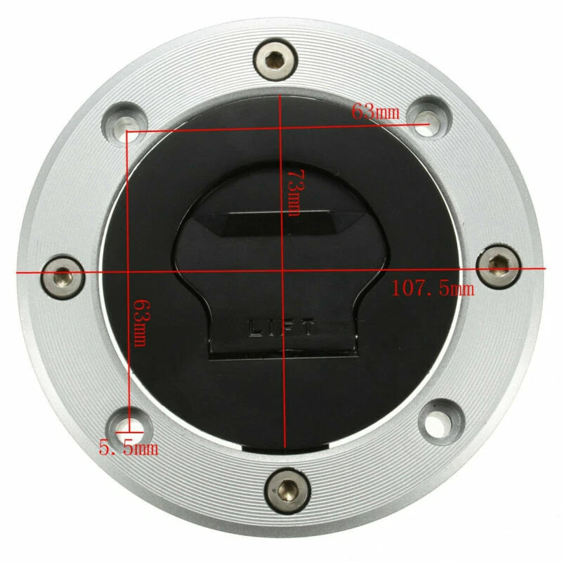 Tank Cap Cover & 2x Keys for SUZUKI GSXR 600 750 1000 Katana