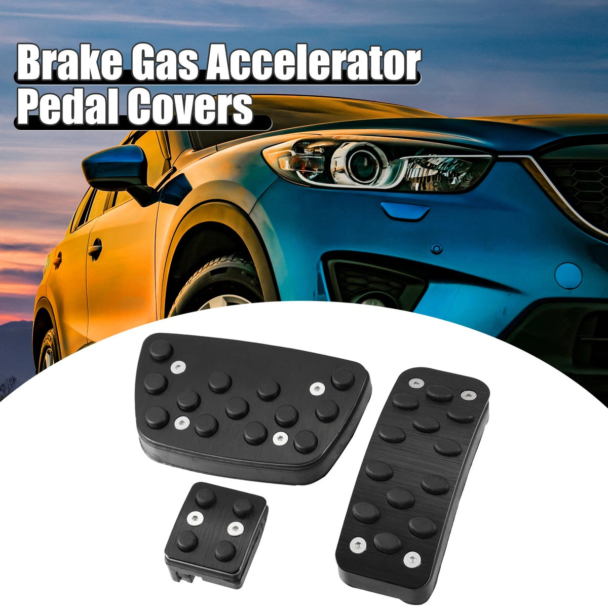 3pcs Brake Gas Pedal Covers for Toyota Camry (2012–2017)