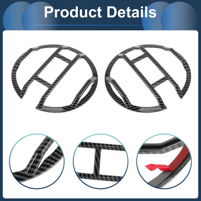 Carbon Fiber Black Headlight Trim Bezels for Ford  -  Pair